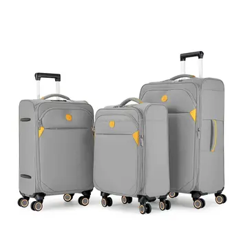 Factory 1680D Waterproof Carry on Travel Luggage Set Expandable Zip Fabric Suitcase Oxford Trolley Suitcase Sets Unisex