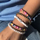 Beads Heart 2021 New Arrival Hotselling Charm Jewelry CCB Beads Heart 5pcs Sets Summer Bracelet