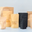 Bags Clear Window Pouches Ziplock Bags Brown Kraft Paper Bags Custom Logo