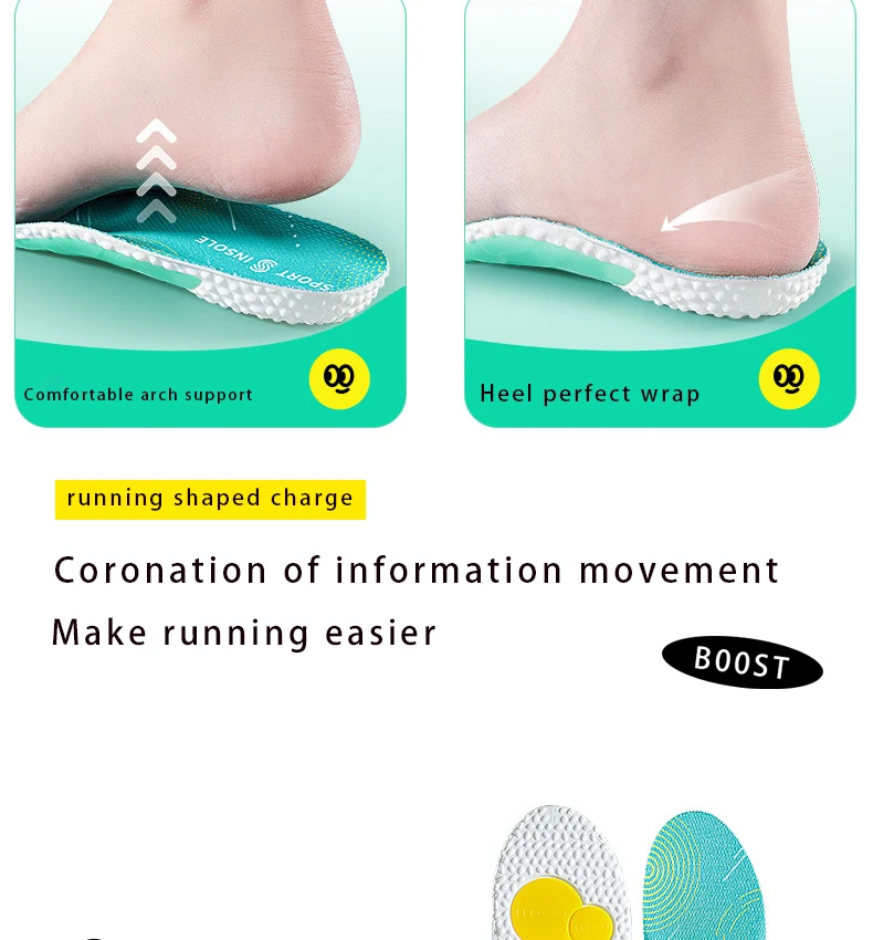 Perfect Hardness PU Sport Insole Popcorn Gel Soft Elastic Air Cushion Shockproof Breathable Arch Support Soft Light Shoe Inserts Perfect Hardness PU Sport Insole Popcorn Gel Soft Elastic Air Cushion Shockproof Breathable Arch Support Soft Light Shoe Inserts