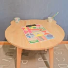 Furniture Children Table Set Rubber Wood Study And Play Table Set 3Y Table Set High Quality Children Furniture Set