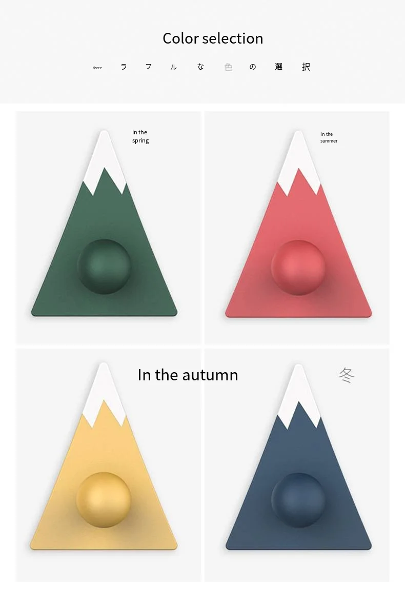 Ganci creativi per la decorazione della parete del Monte Fuji 4 ganci per borse adesivi senza soluzione di continuità dopo aver chiuso la porta di fabbricazione