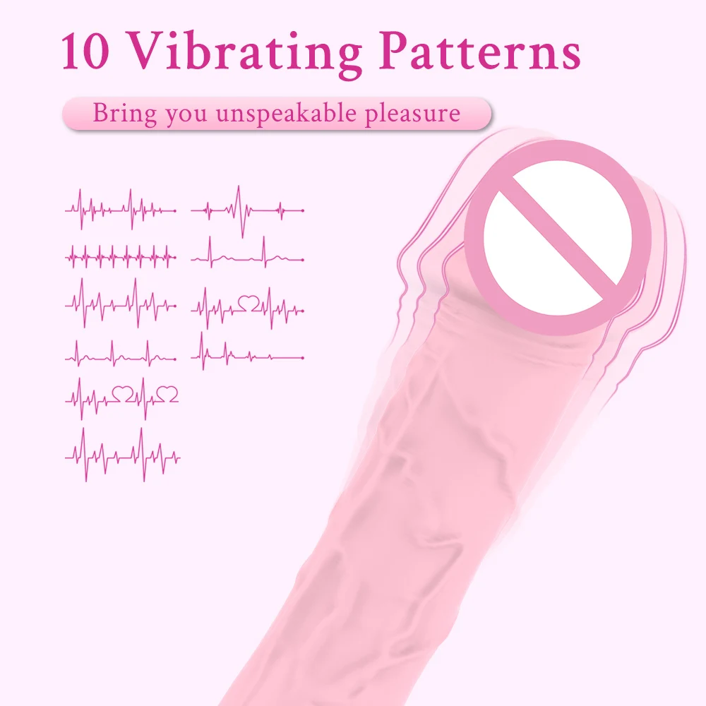 Exquisite Realistic Huge Dildo Vibrator 10 Pattern Vibration G Spot