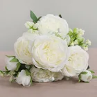 Day High Quality Simulation Flowers Wedding Valentine'S Day Simulation 5 Persian Roses For Home Decoration