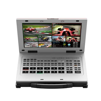 Top quality web IP live Streaming audio and video mixer switcher portable 6 channel multi-view chroma key 4*H DMI video switcher