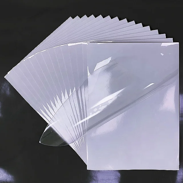 20 Sheets Printable Vinyl Sticker Paper for Inkjet Printer 8.5 x 11 Waterproof Sticker Paper Clear A4 Size 