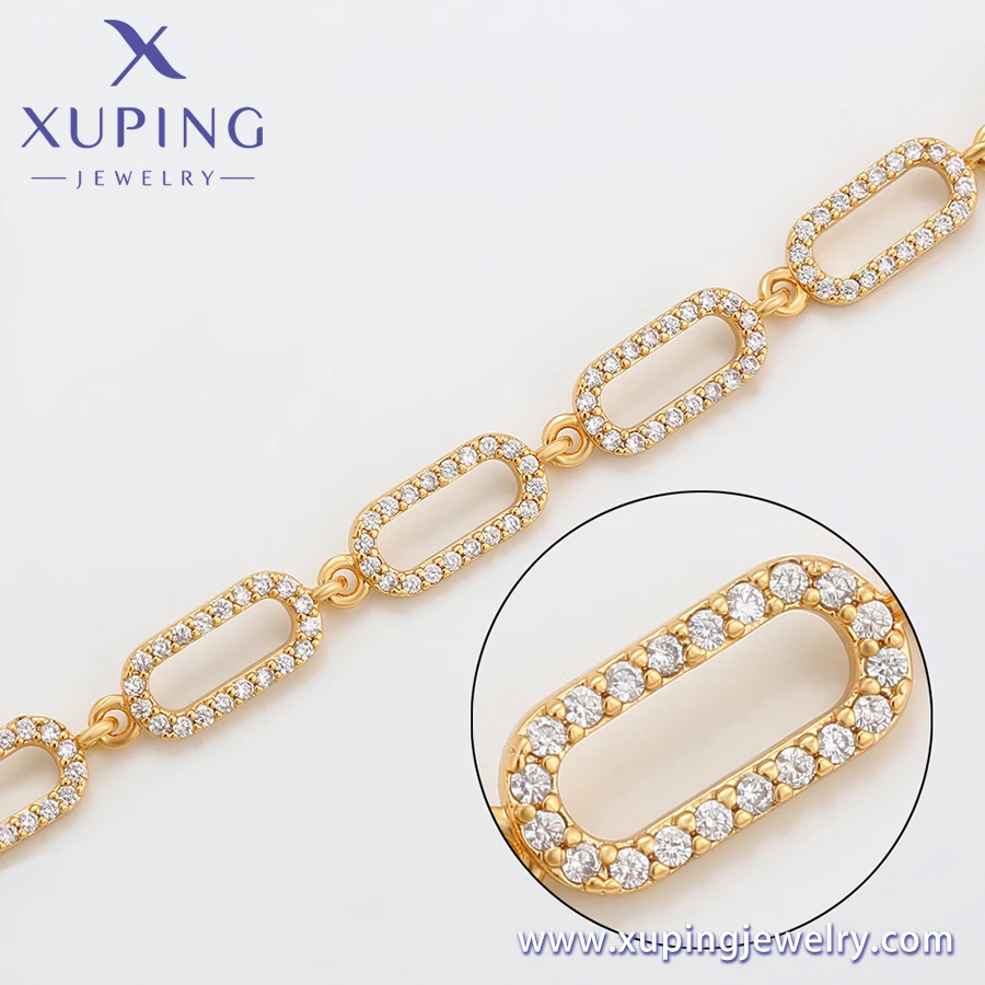 Braclet-628 Xuping jewelry fashion and delicate new diamond set 18K gold versatile INS style temperament bracelet