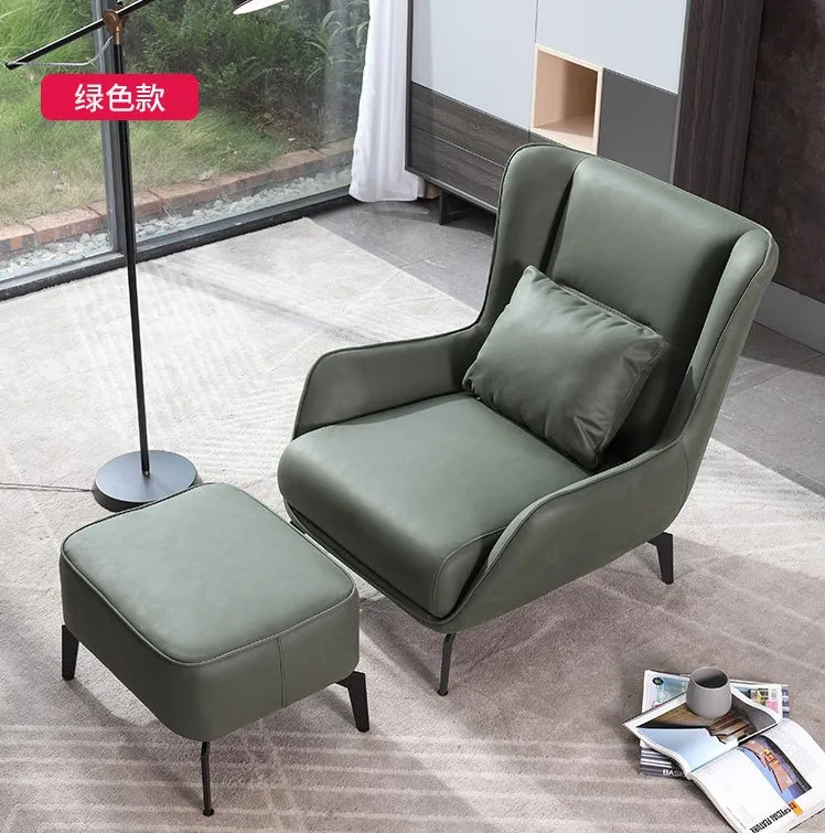 single seat lounge genuine leather sitting living room luxury furniture high fashion sofa chair set living room furniture