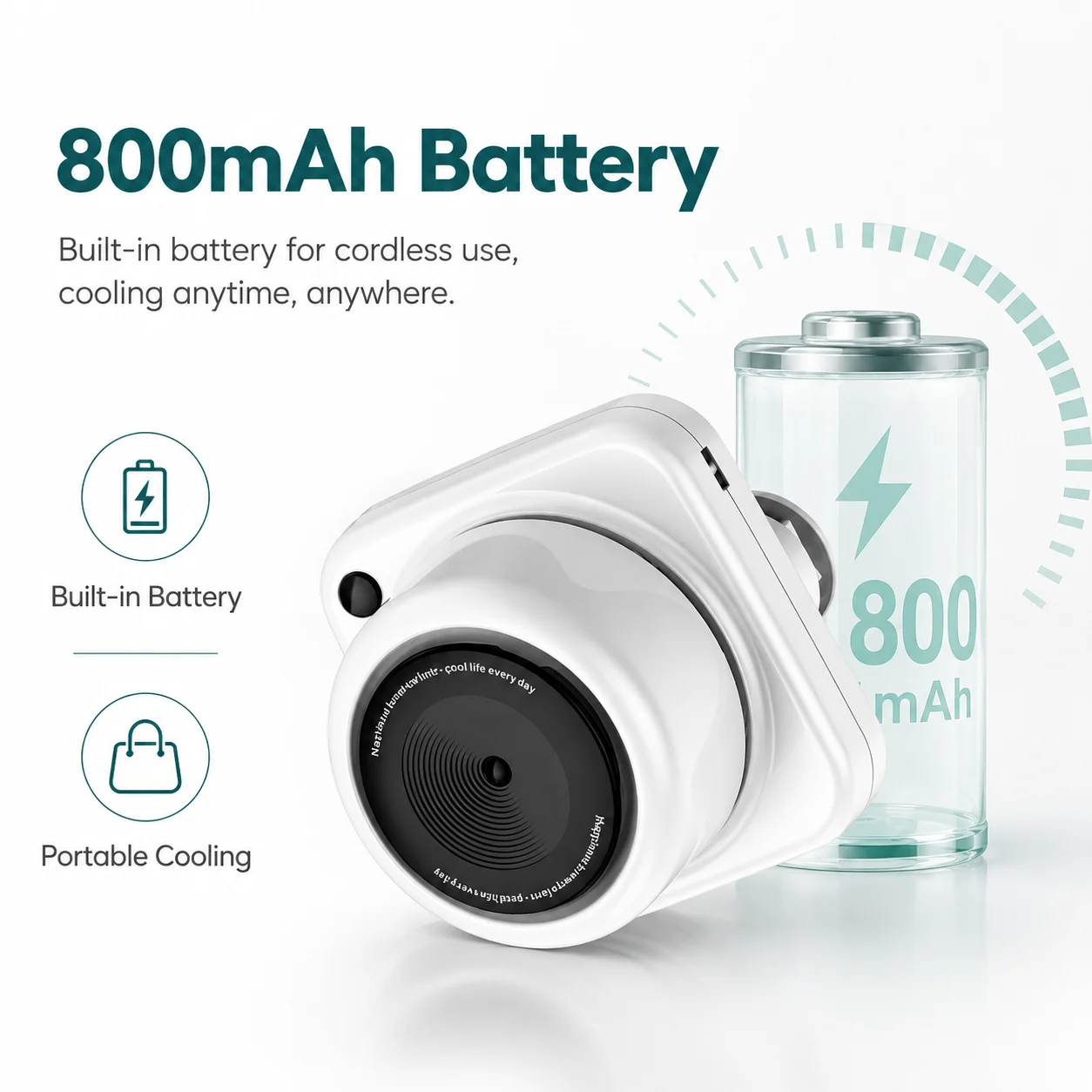 Speeds Hands-free Neck Fan, G01, Portable, 800mAh - detail 8
