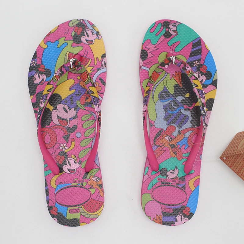 GRS Brazil Lady Pattern Printing Wedding Slippers Women Summer Beach Rubber Flip Flops