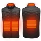 Vest 4 Heating Zones Men's Sleeveless Stand Collar Battery Heated Vest