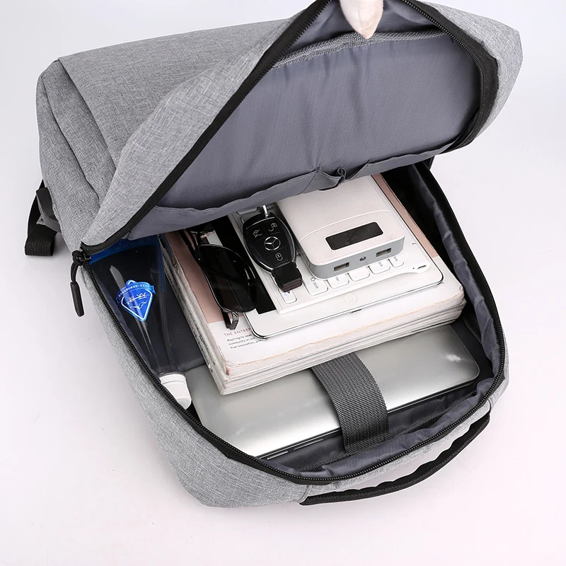 High Capacity Design 15.6 Inch Laptop Pocket Business Travel Backpack Comfortable Flat Back Bag