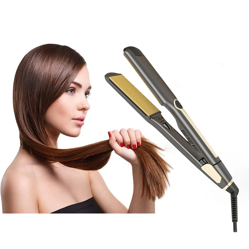 Plancha De Pelo De 450 Fahrenheit Pro Nano Titanium,Plancha Plana De 1/4  Pulgadas,Etiqueta Privada,Batería Lcd Dorada,Funciona Con Plancha Plana -  Buy Profesional De Oro Lcd Plancha De Pelo De Hierro Batería Operar
