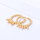 Earring Hoop Custom Silver Bead Huggie Earring Gold Plated Solid Ball Twist Hoop Earring For Girl