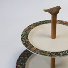 New Round Royal Afternoon Tea 2 Tier Bamboo Fiber Cup Cake Stand Set For Wedding Snack Birthday Wholesale