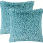 Factory Direct Sales Amazon Hot-Selling Pillow Long Hair Gradient Color Hug Pillowcase Seat Pillow Case Cushion Cover