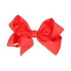 Different Solid Color Grosgrain Ribbon Large 8 Inch Girls Children Hair Bows With Alligator Clips