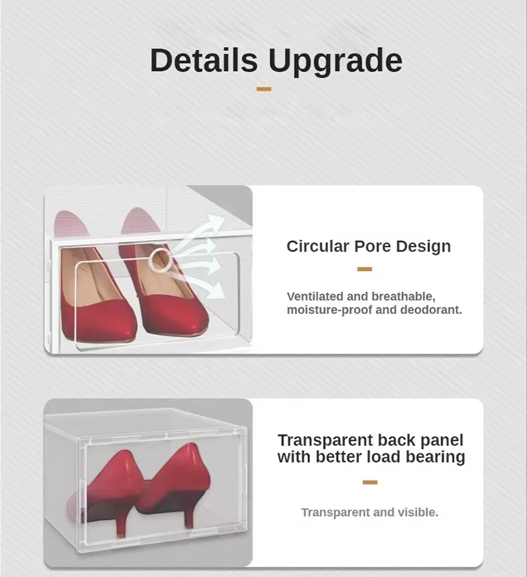 Wholesale Luxury Foldable Sneaker Boxes Large Capacity Creative Shoe Storage with Personalized Design factory
