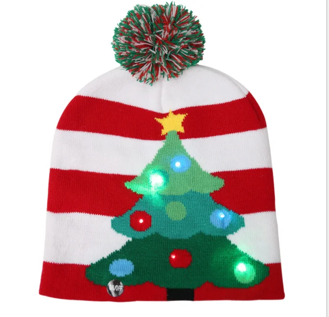 Knitted Winter Led Christmas Beanie Hat 
