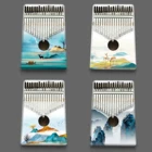 Piano 17 Key Kalimba Thumb Piano Finger Piano Mini Wooden Acoustic Musical Instrument Color Spot