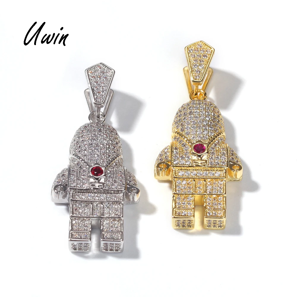 Designer Inspired Cz Astronaut Pendant 