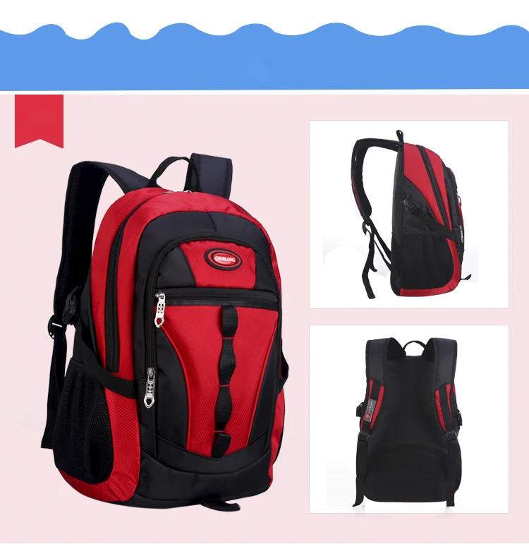 Amiqi HL-6354 Simple Style Backpack School Travel Nylon Teens School Bags Casual Large Capacity Waterproof Fashionable Backpack