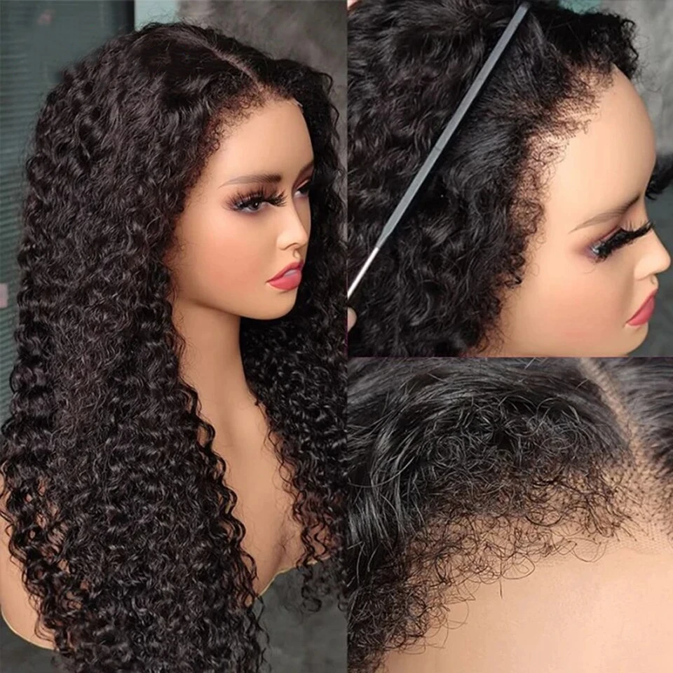 Pre Cut Wear HD Lace 4C Kinky Edge Baby Hairline Body wave Hair Wig Glueless Human Hair Wig,New Popular 4C Hairline Wigs