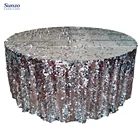 Table Decorative Party Silver Round Table Cloth Decorative Table Covers For Wedding Party