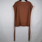 Sweater Vest Women's Solid Color Pointelle Knit Sleeveless Pullover Sweater Vest Crew Neck Fashion Tape At The Bottom