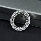 Engagement Ready To Ship High Quality 925 Sterling Silver Jewellry Engagement Ring With 5A CZ Stone
