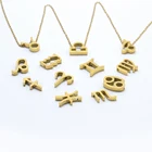 Pendant Trendy Hot Sales Stainless Steel 12 Zodiac Sign Charms Pendant For Necklace Making