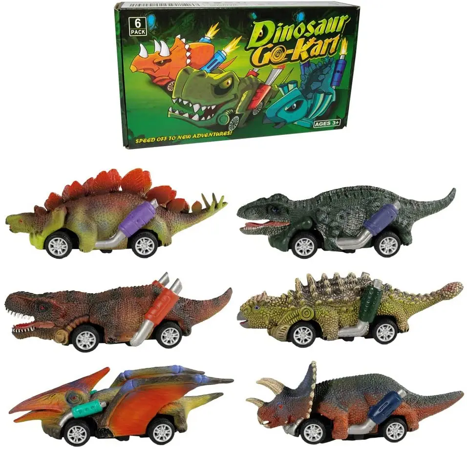 mini pull back dinosaur cars