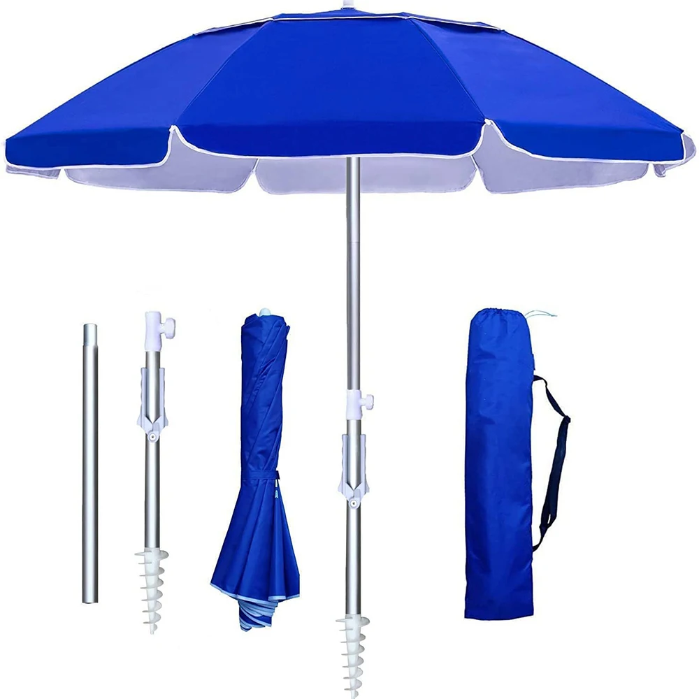 Wholesale 6.5ft twice folded portable beach umbrella windproof 