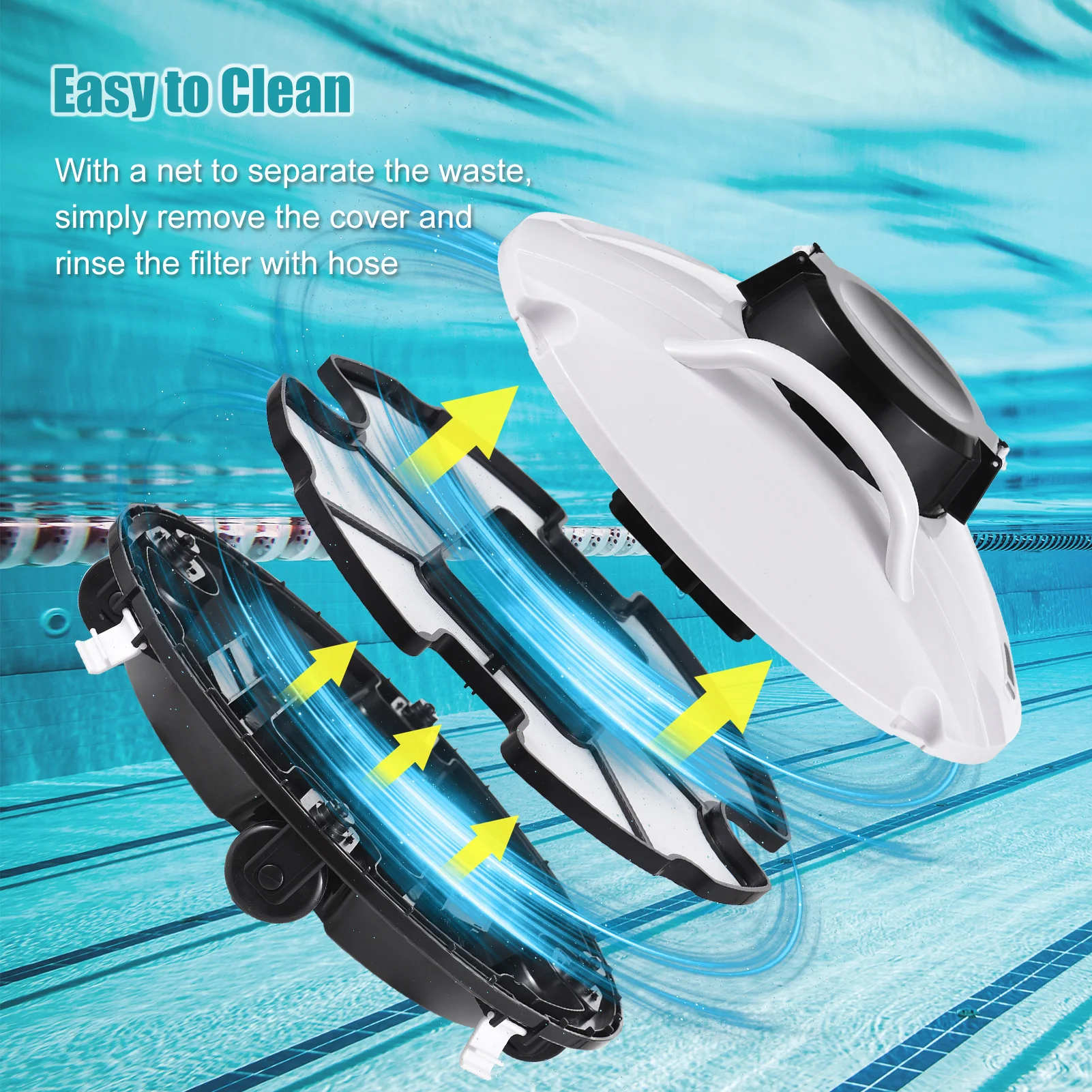 35w Cordless Vacuum Cleaner Robotic Pool Lasts 90 Mins Swimming Pool