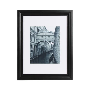 Amazon Super Valuable Design Black or White 12x16 or 16x20 MDF Wooden Picture Frame or With mat 8x12 or 12x14