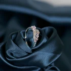 Angel Sterling Silver Wholesale New Design Stylish Angel Wings Sterling Silver Natural Gemstone Rings