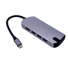 Aluminum Alloy USB-C USB3.1 TypeC Hub Docking Station USB3.0 Hub Adapter HD4K