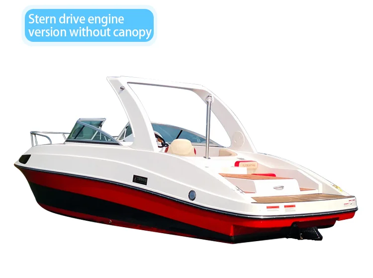 7.3m Durable Fiberglass Boat Small Luxury Yacht Fishing Boat Small Passenger Yacht