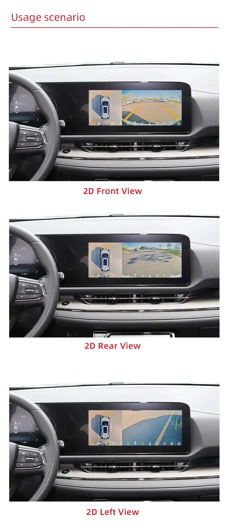 Wemaer 3D AVM 360 Degree Panoramic Camera AHD 1080P Full Color Image Bird View Cameras System for Ford Territory manufacture