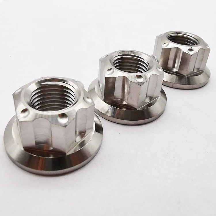 Color Titanium Gr Metric Hex Flange Nut For Motorcycle Buy Titanium