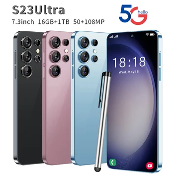 2023 Hot selling S23U ltra5G original 7.3-inch phone original full screen Android 13 smartphone smartphone