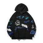 Men 2020 Hoodie Sweatshirt Men Graffiti Print Sweatshirt Man Fashion Men Sweatshirt Pullover