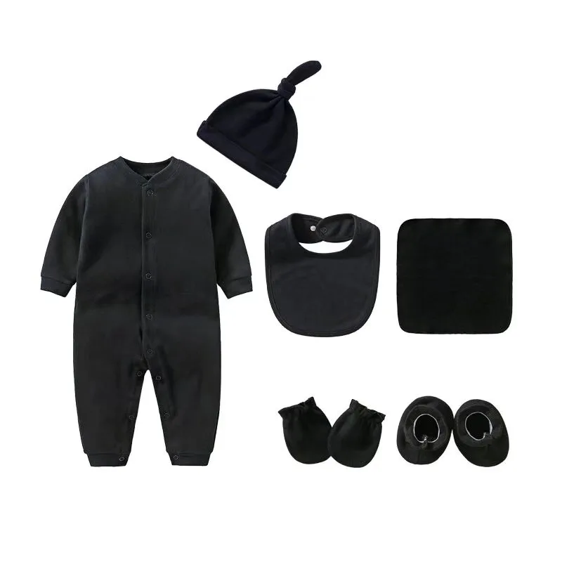 manufacturer Wholesale Baby  Bodysuit Solid Color Newborn Gift Set