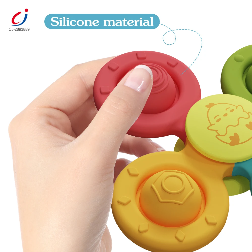 Chengji baby toy spin sucker spinning top spinner kids funny fingertip toy gyro fidget spinner baby spinning suction toy