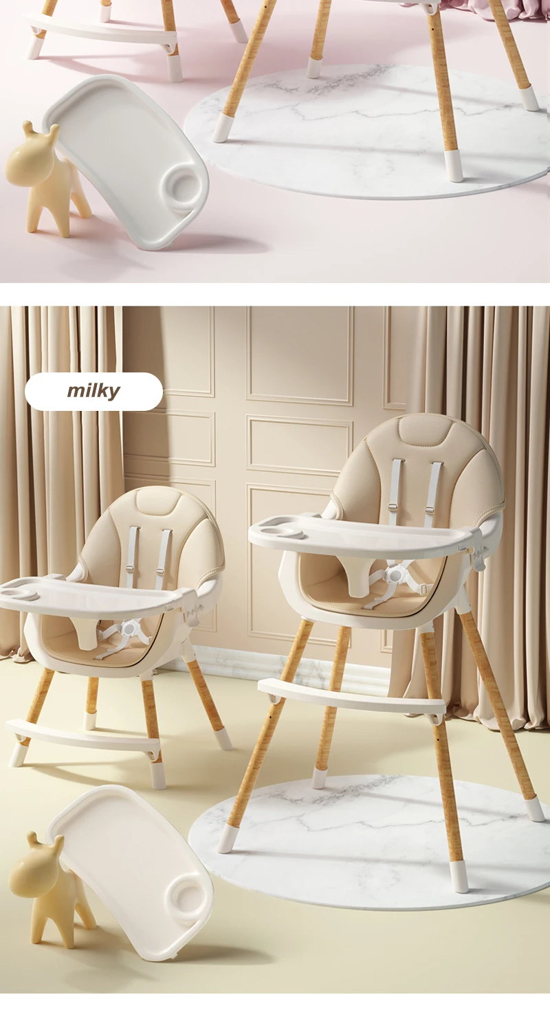 Wholesale Booster Modern Stool Portable Folding Infant Swivel for Children Plastic Kids High Feeding 3 in 1 Baby Dinning Chair manufacture