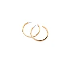 Plated Gold Hoop Earrings Goldgold Earrings Hoop Trendy Fashion Simple Plated Gold Round Circle Hoop Earrings