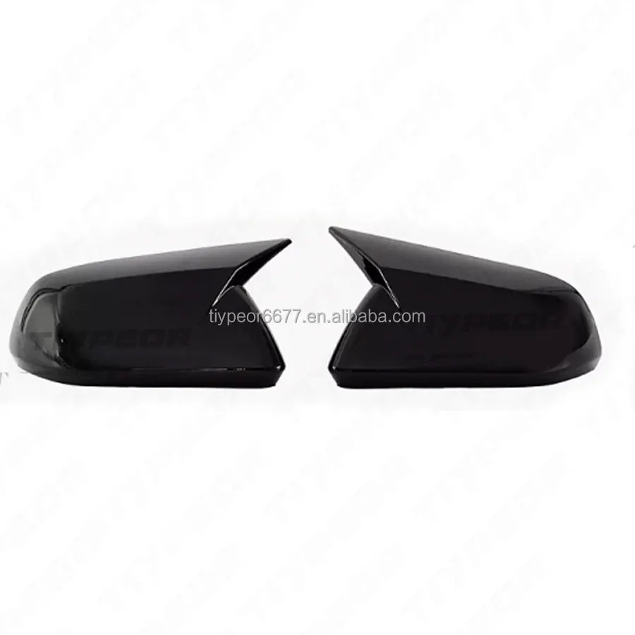 product carbon fiber rearview side mirror cover cap for ford mustang 2015 2022 horn-4