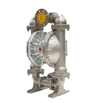 Professional large flow OEM stainless steel 3inch Nitrile /PTFE/Santoprene  Air Operated double Diaphragm Pump