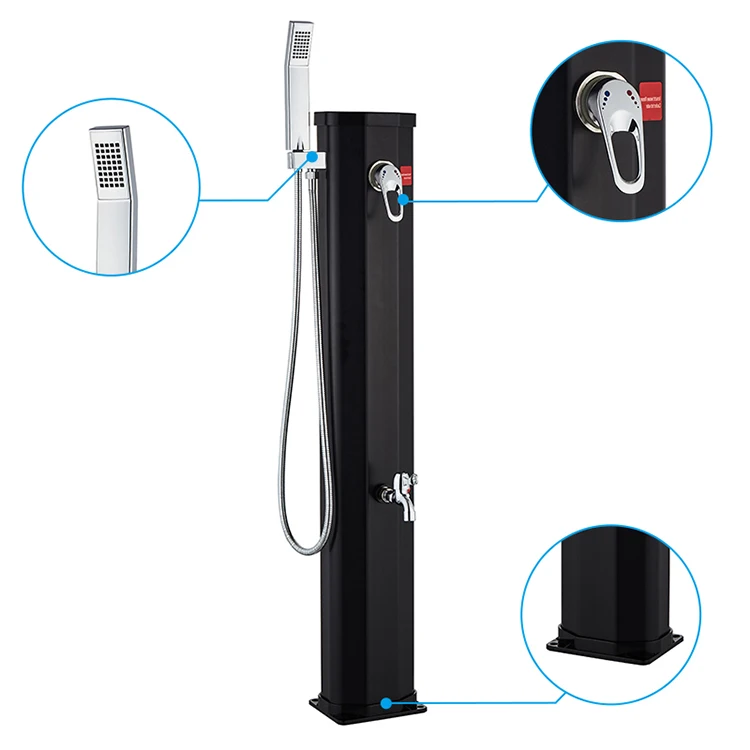 Garden Outdoor Shower Thermostatic Faucet Solar Pool Shower