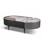 Furniture Oval Custom Modern Living Room Furniture Nordic "mordern" Oval Coffee Table Set
